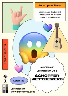 Förderung eines kitschigen gelb-hellblauen Gründerzentrumsprogramms