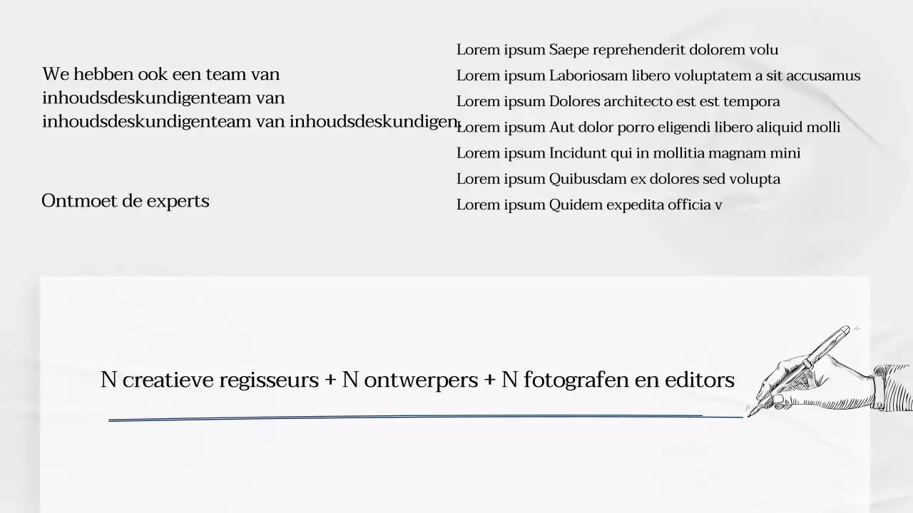 Een eenvoudig, grijs, verhalend bedrijfsprofiel