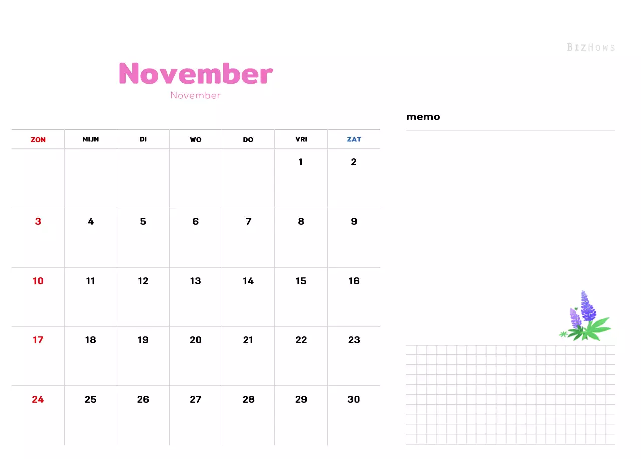 Een warme, geïllustreerde nieuwjaarskalender