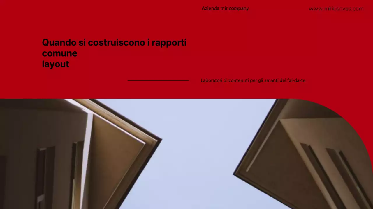 Semplice rapporto di layout rosso e grigio