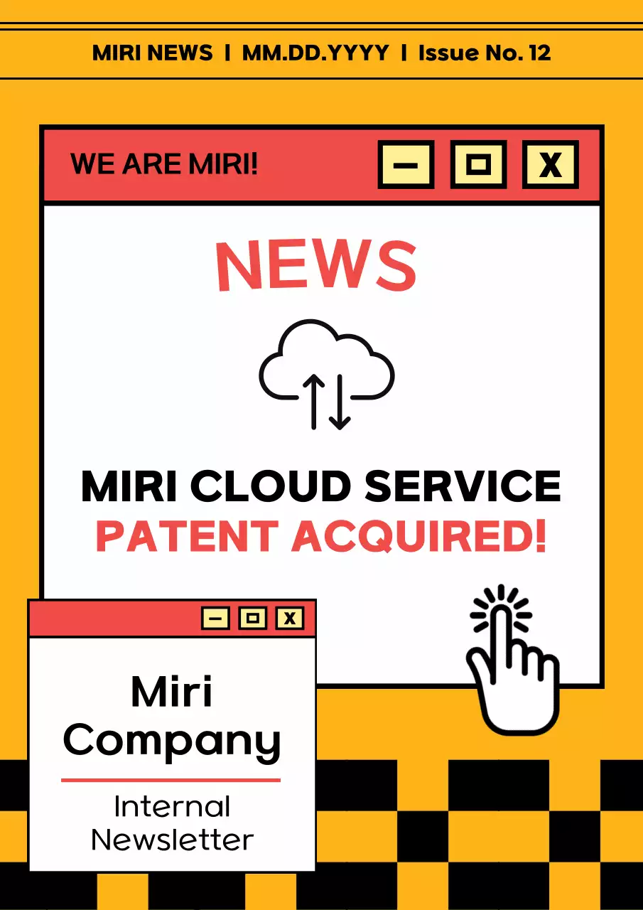 옐로우 모던 클라우드 발표 포스터