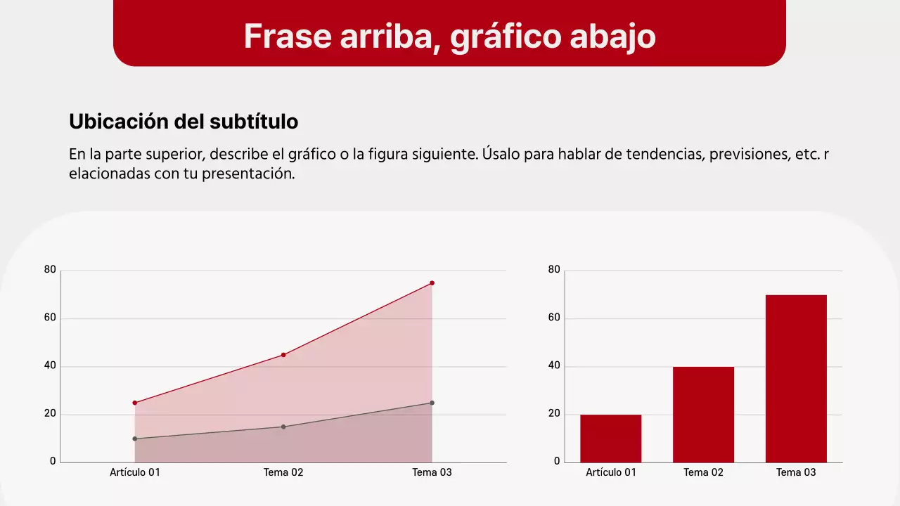 Informe de diseño sencillo en rojo y gris