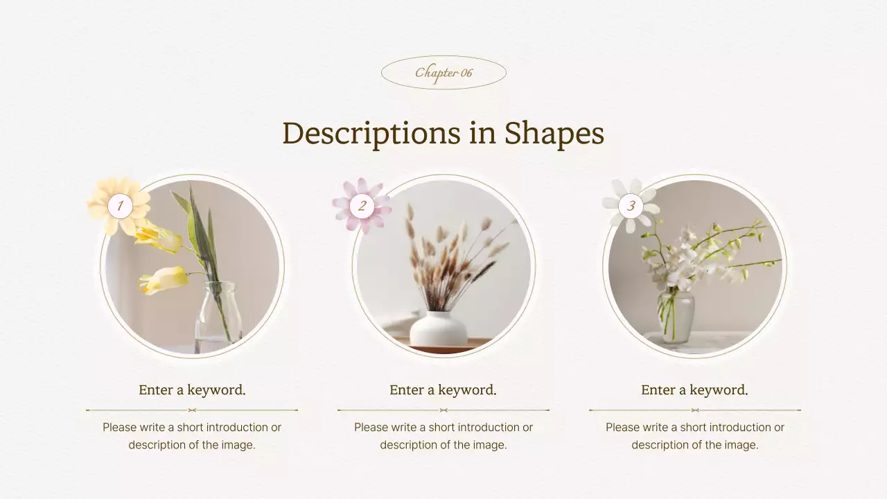 White Elegant Flowers Presentation