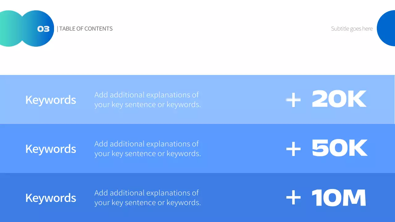 A trendy business school assignment with a clean layout and a variety of graphs and charts, accented with colored shapes and gradient graphic sources.
