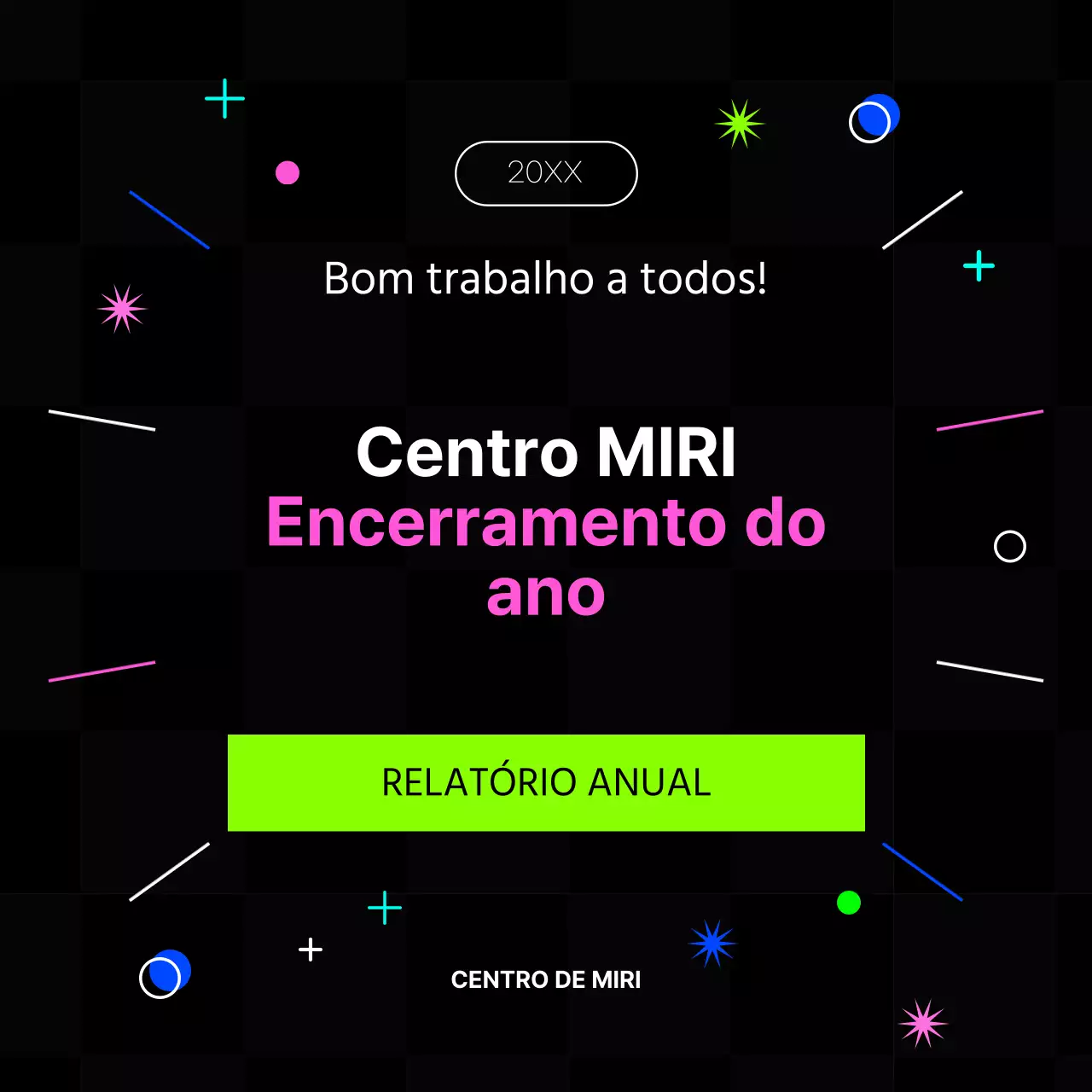 Relatórios de fim de ano kitsch em rosa choque e cores fluorescentes