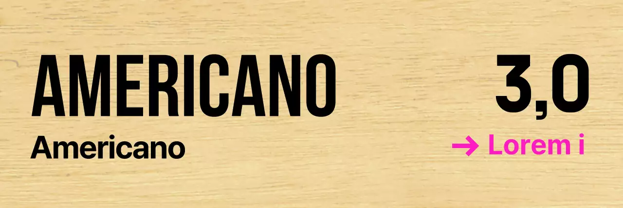 Café con letras negras y detalles en rosa