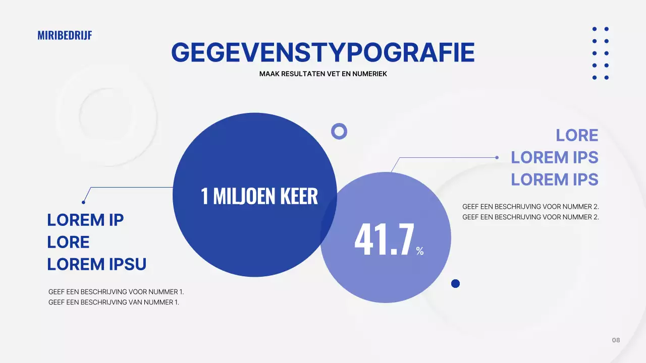 Een grijze, eenvoudige bedrijfspresentatie