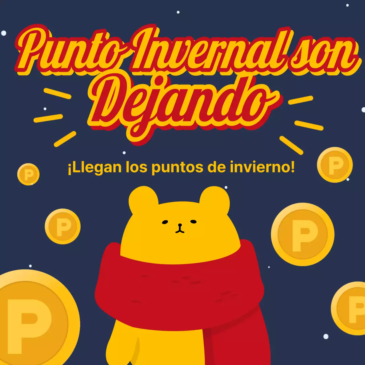 Pop-art de anuncios de eventos de fidelización y descuentos de invierno en azul y amarillo