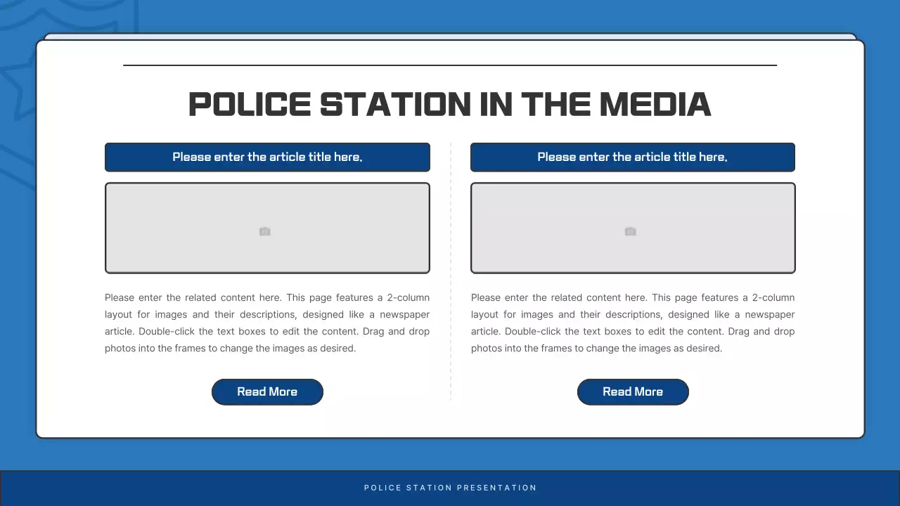 Blue Modern Police Newsletter Presentation