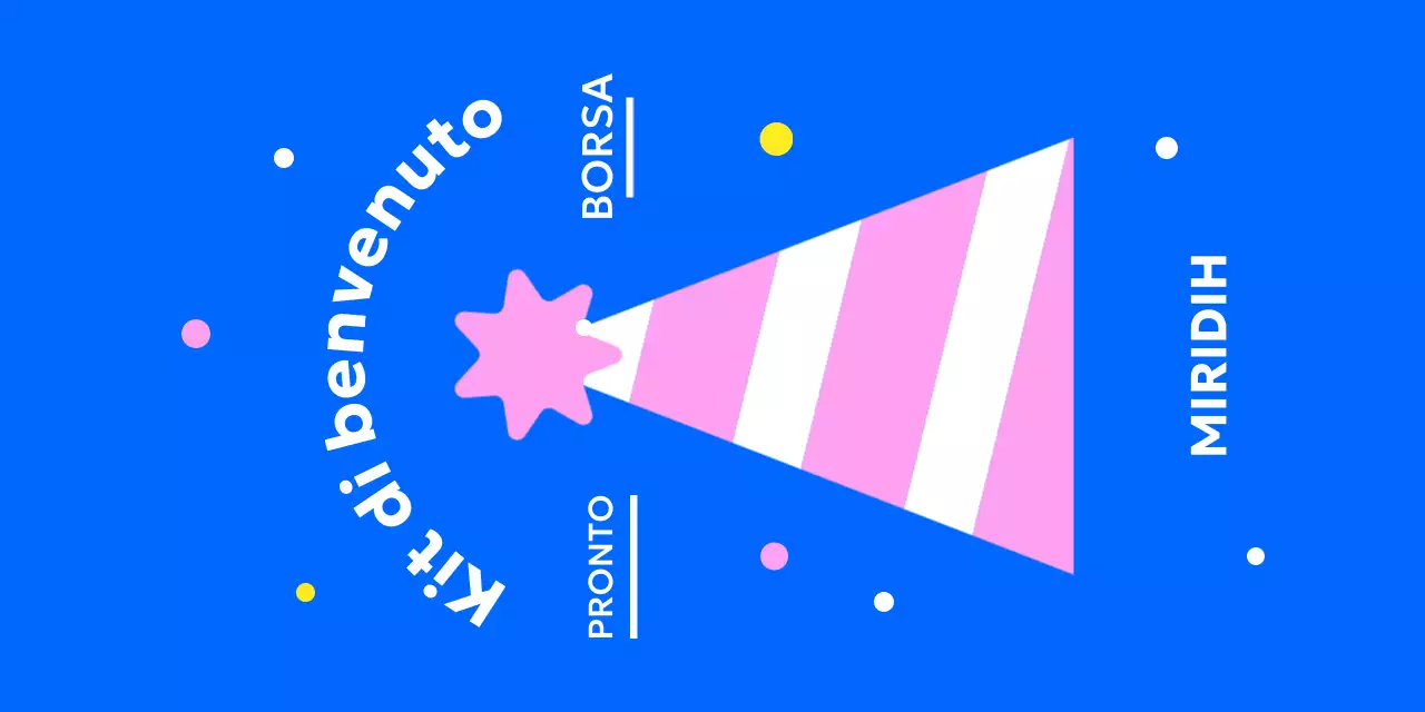 Adesivo circolare con un simpatico cappello a cilindro