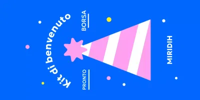 Adesivo circolare con un simpatico cappello a cilindro