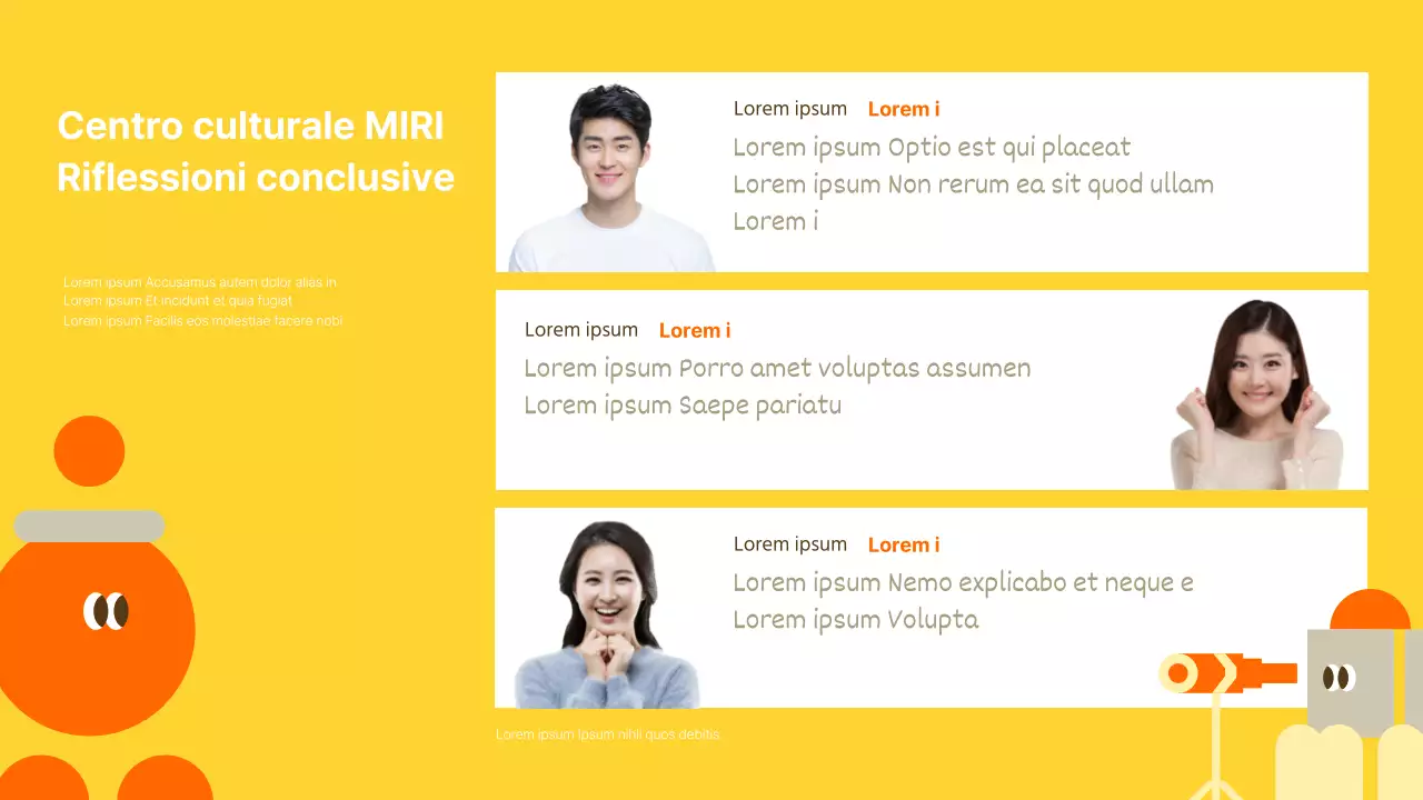 Una semplice relazione di fine anno in giallo e beige.