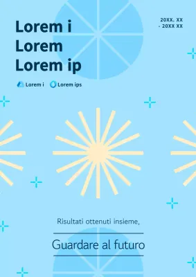 Moderna relazione sulle prestazioni del settore pubblico in giallo e azzurro