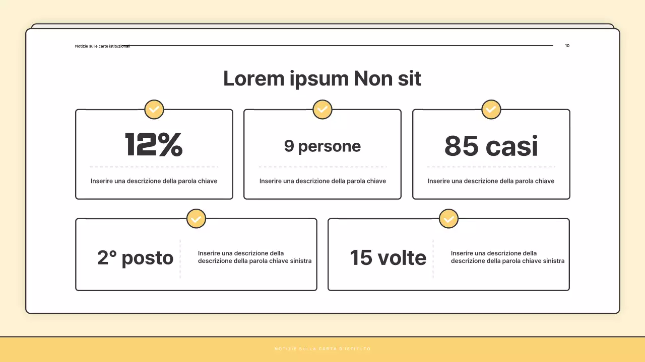 Un bollettino di base giallo e bianco dell'ufficio di assistenza sociale
