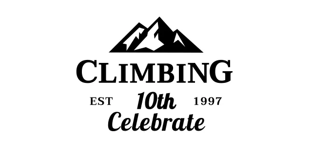 Simple concept for a hiking club with mountain illustrations and serif typeface