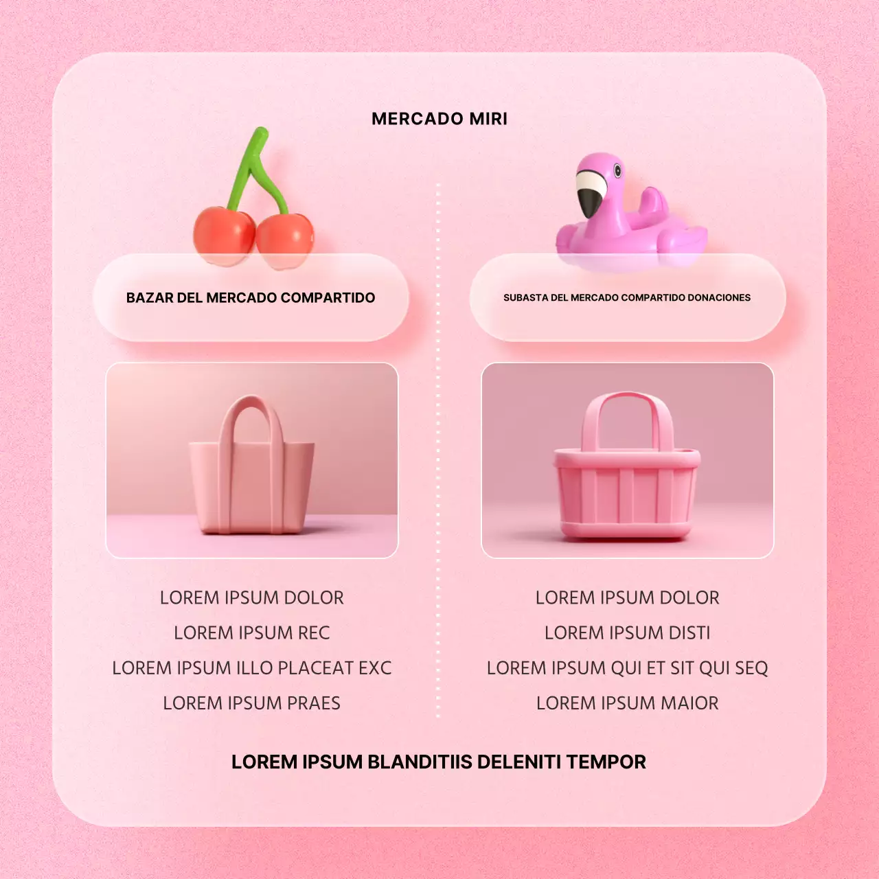 Anunciamos el mercado compartido rosa y rojo