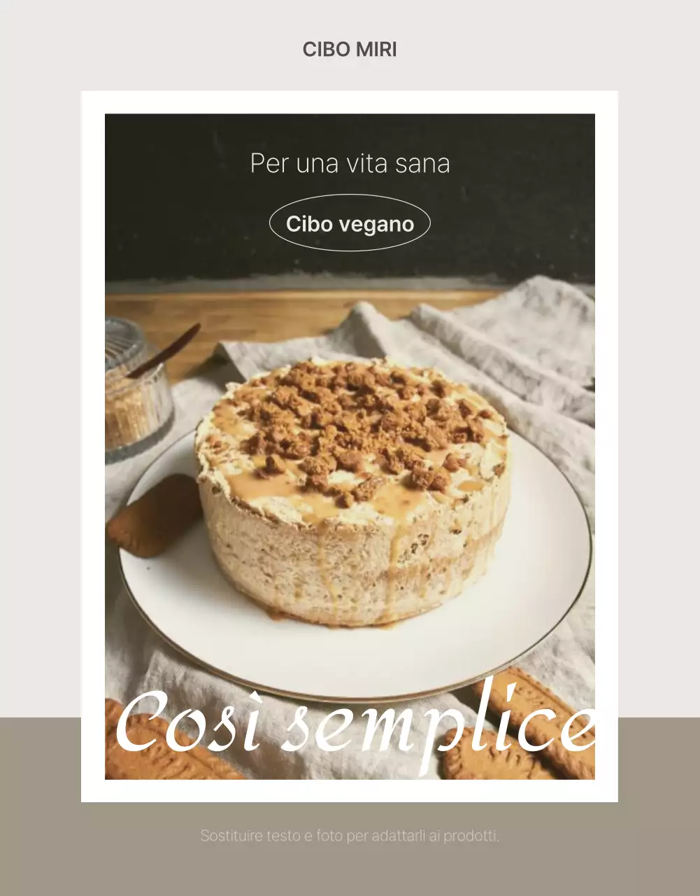 Promuovere un prodotto semplice in beige e marrone