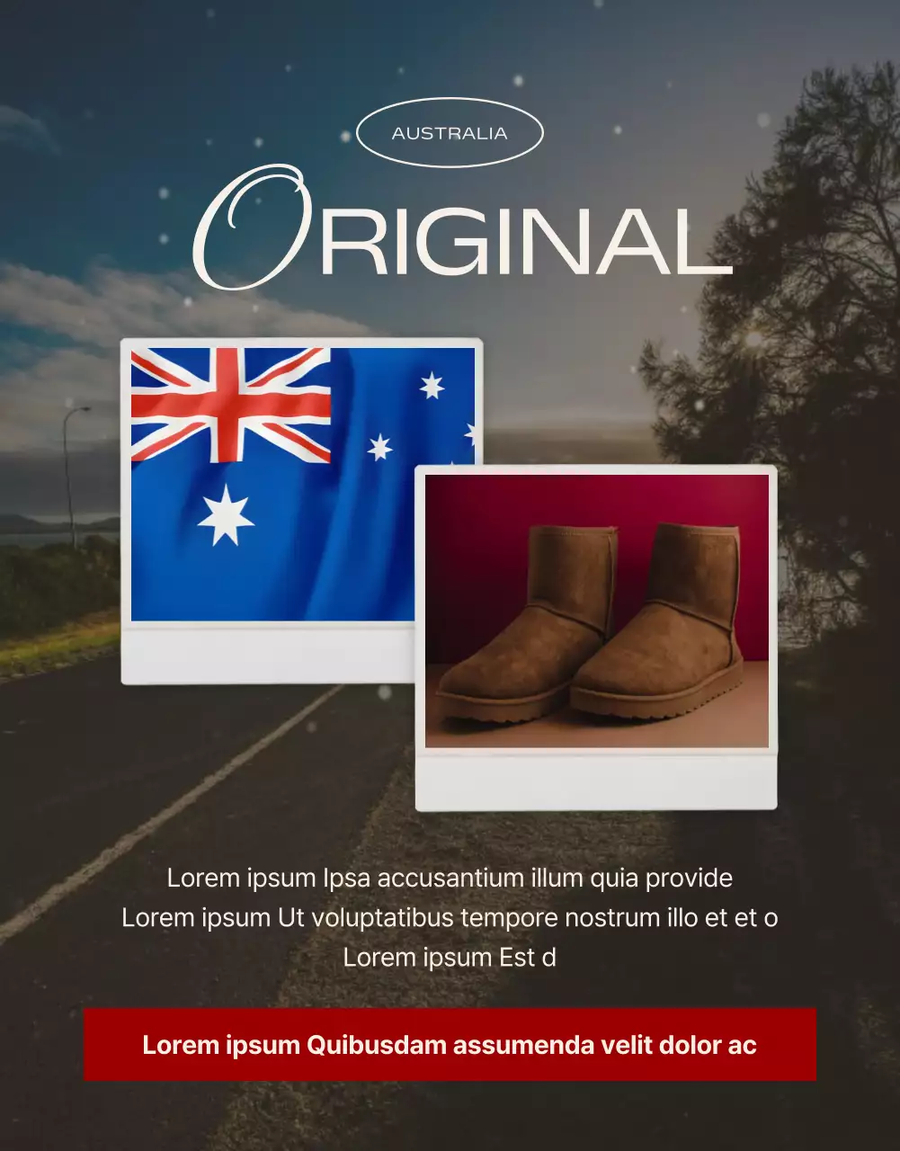 Sobre las sencillas botas Ugg marrones y rojas