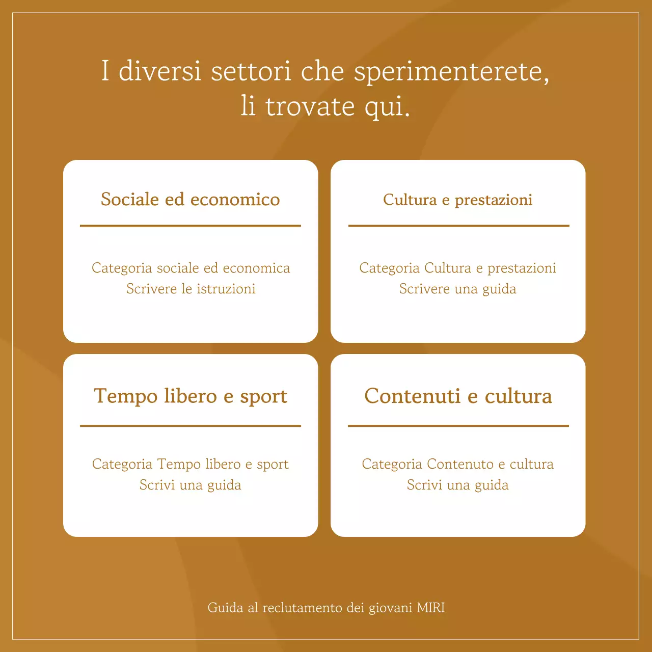 Una semplice proposta di reclutamento della comunità in marrone e avorio