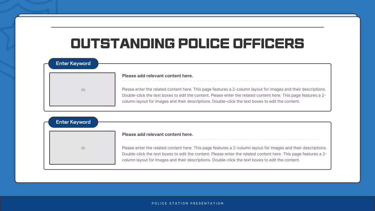 Blue Modern Police Newsletter Presentation