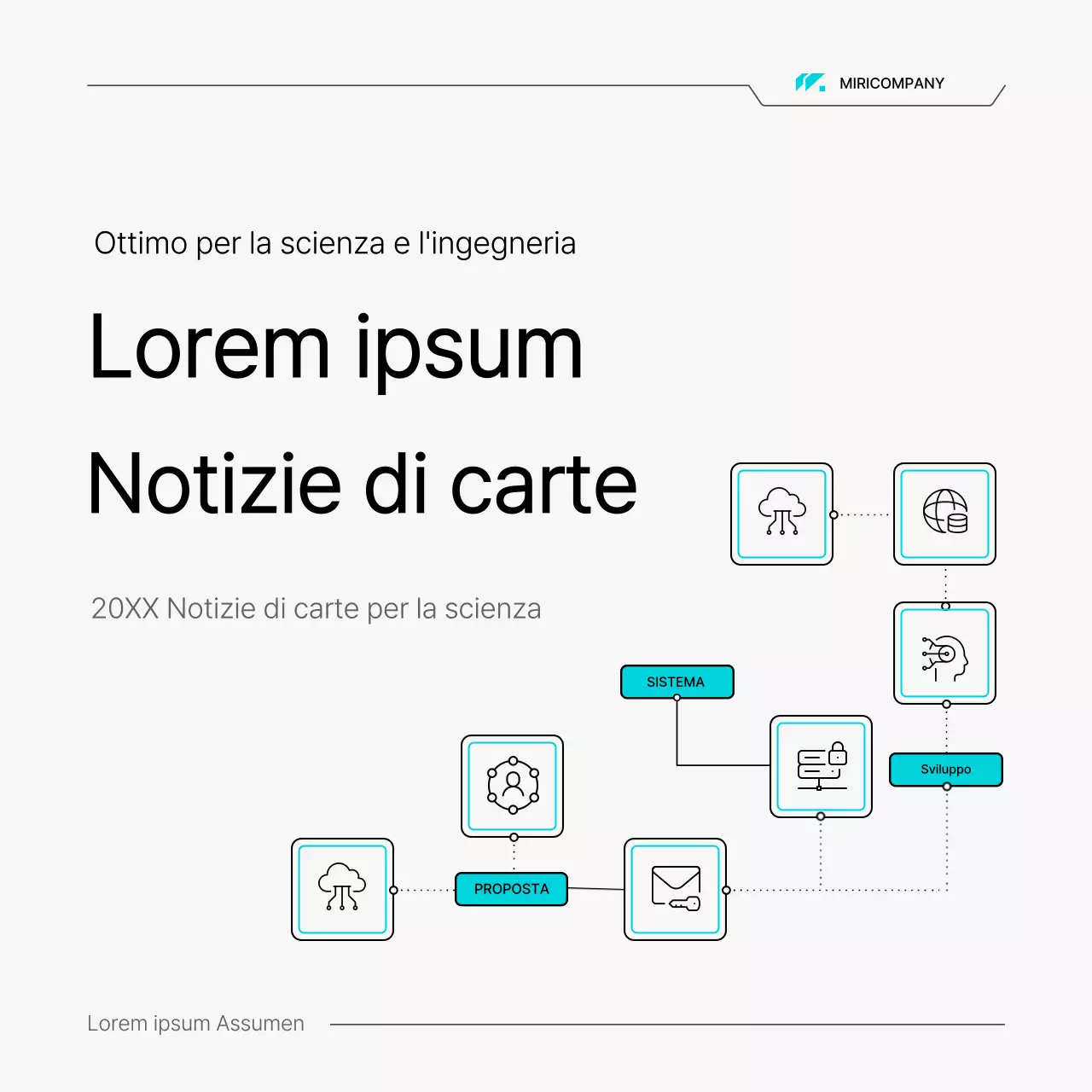 Relazione sul concetto di circuito ingegneristico semplice di colore azzurro