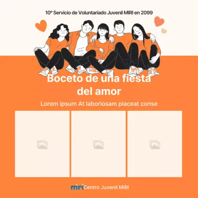 Una campaña minimalista en naranja y blanco para compartir el amor