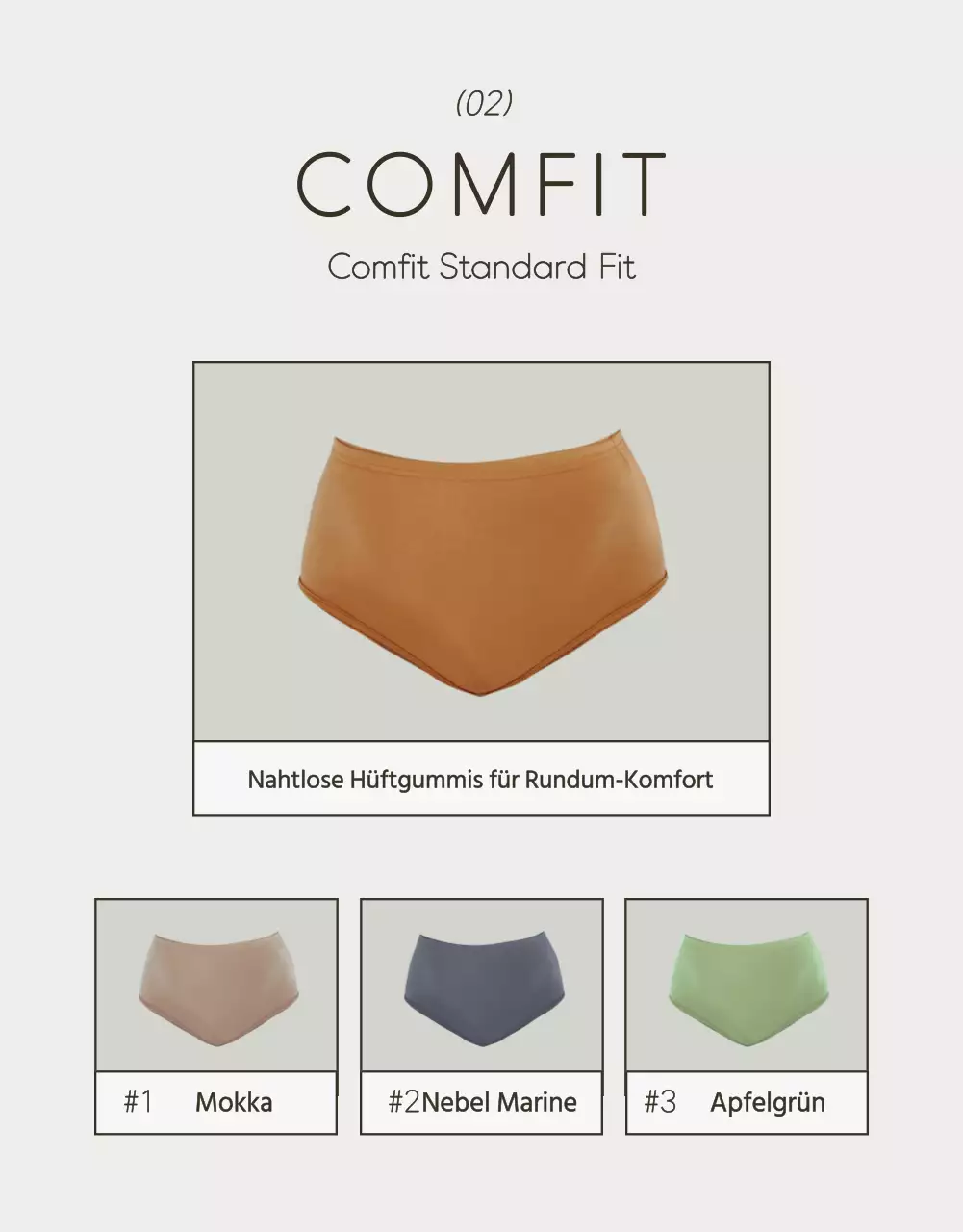 Einfache Unterwäschewerbung in Weiß und Chartreuse