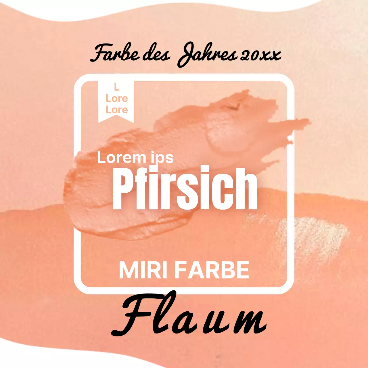 Eine elegante pfirsichfarbene Farbe mit Orange fördern