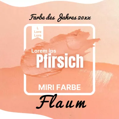 Eine elegante pfirsichfarbene Farbe mit Orange fördern