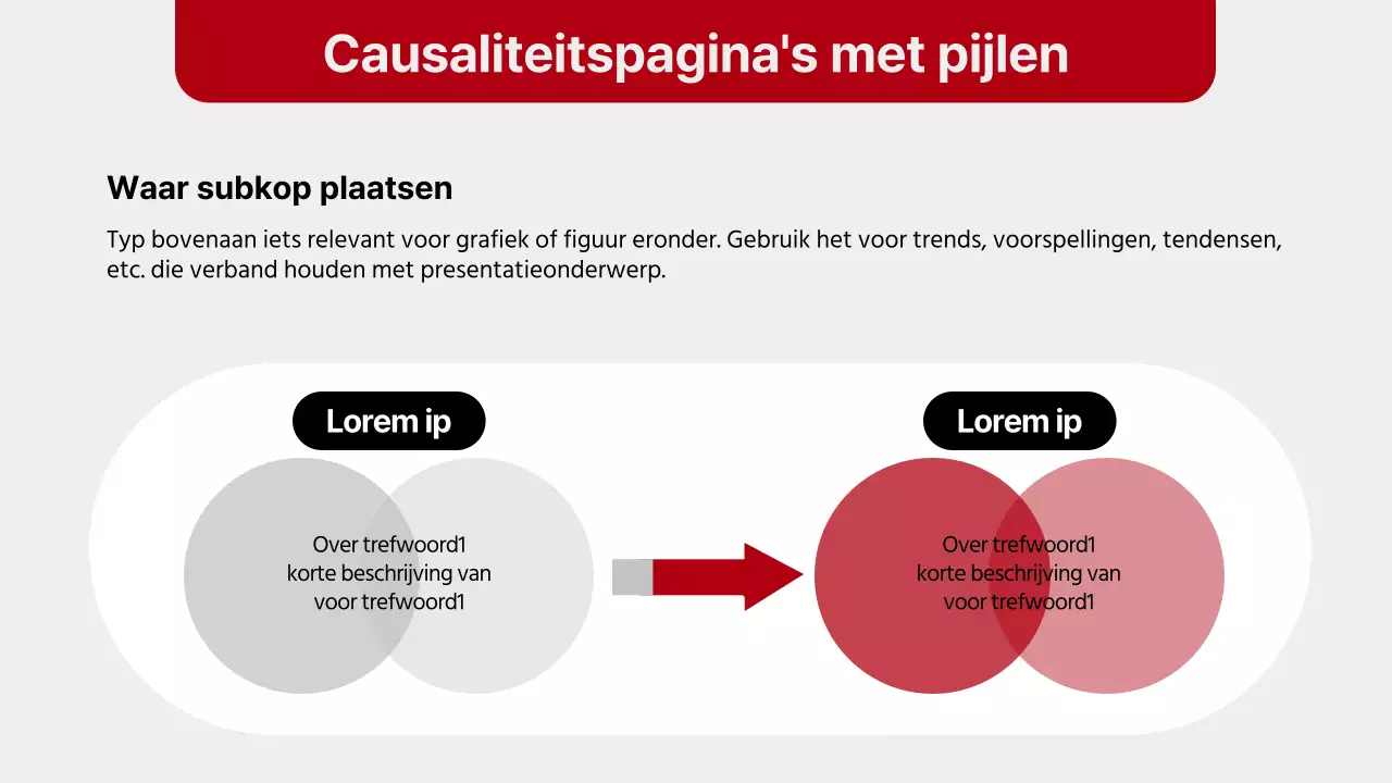 Eenvoudig rapport in rood en grijs