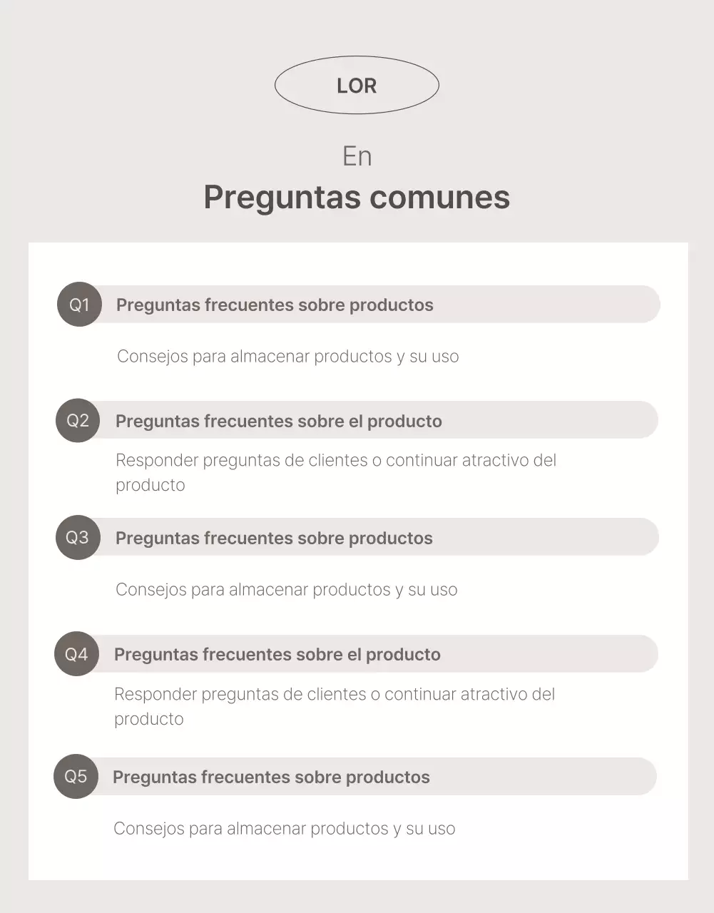 Promocionar un producto sencillo en beige y marrón