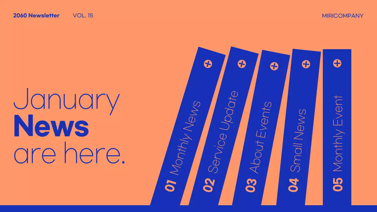 블루 모던 기업 뉴스레터 프레젠테이션