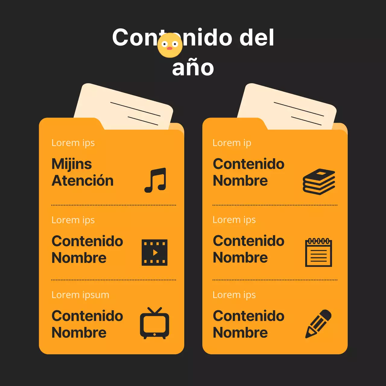 Consejos de fin de año para el arte pop en negro y naranja