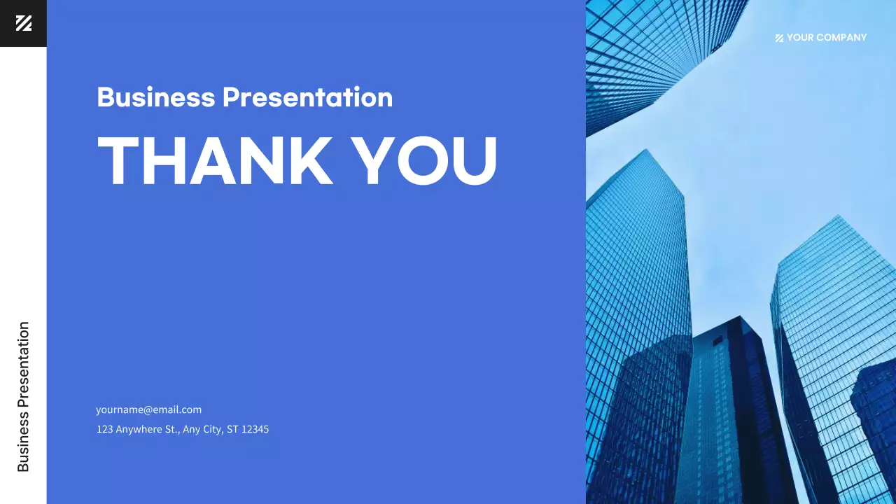 The Modern Worker in Blue Business Presentation