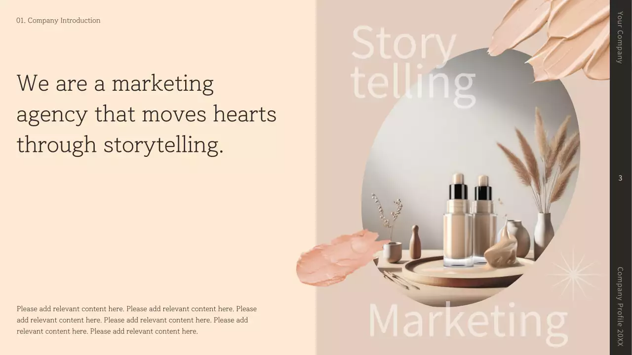 Beige Minimal Company Profile Presentation