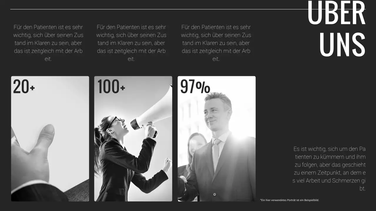 Schwarzer und weißer Minimal-Geschäftsbericht