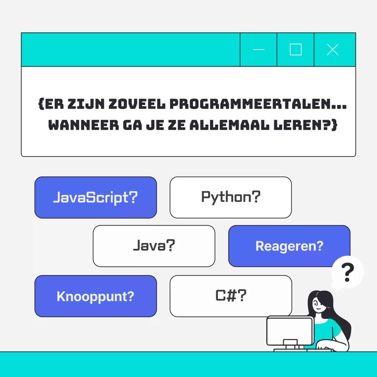 Bevorder het coderingsonderwijs voor webontwikkeling in een lichtblauwe, cyberstijl