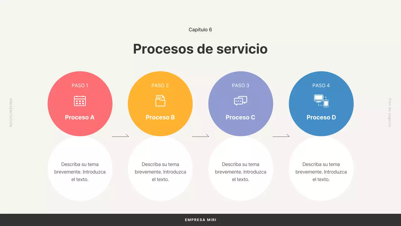 Plan de negocio con formas sencillas en beige