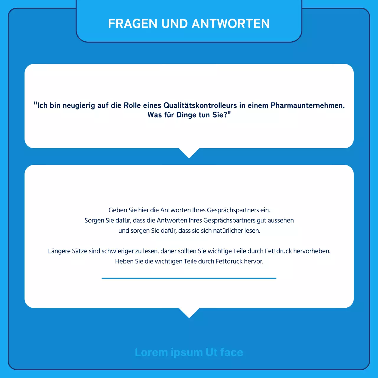 Über das kitschig blaue und chartreuse Interview mit dem Amtsinhaber