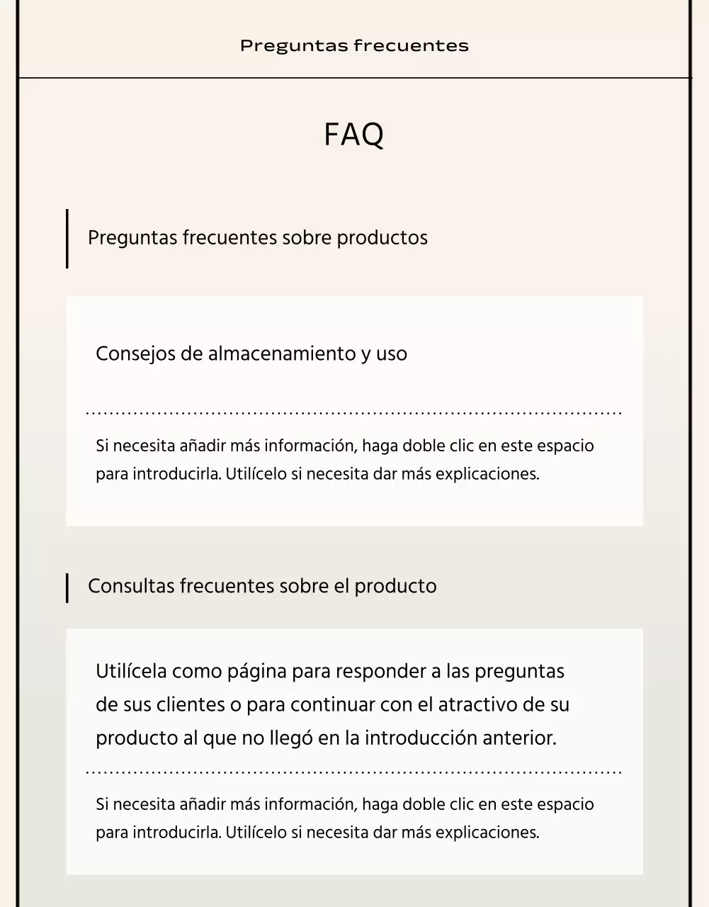 Estilo básico en negro y beige Declaración de marca de comercio