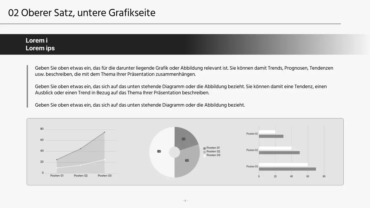 Moderne Unternehmenspräsentationen in Schwarz und Weiß