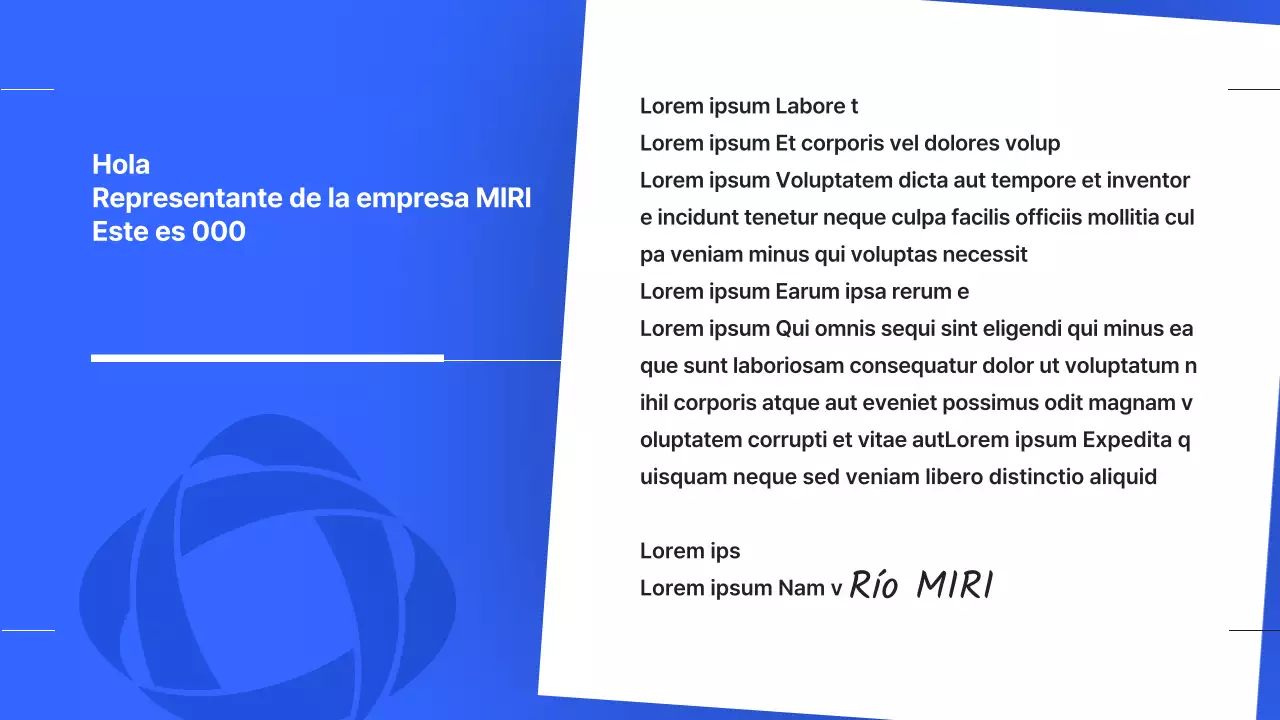 Un sencillo informe de resultados de fin de año en azul