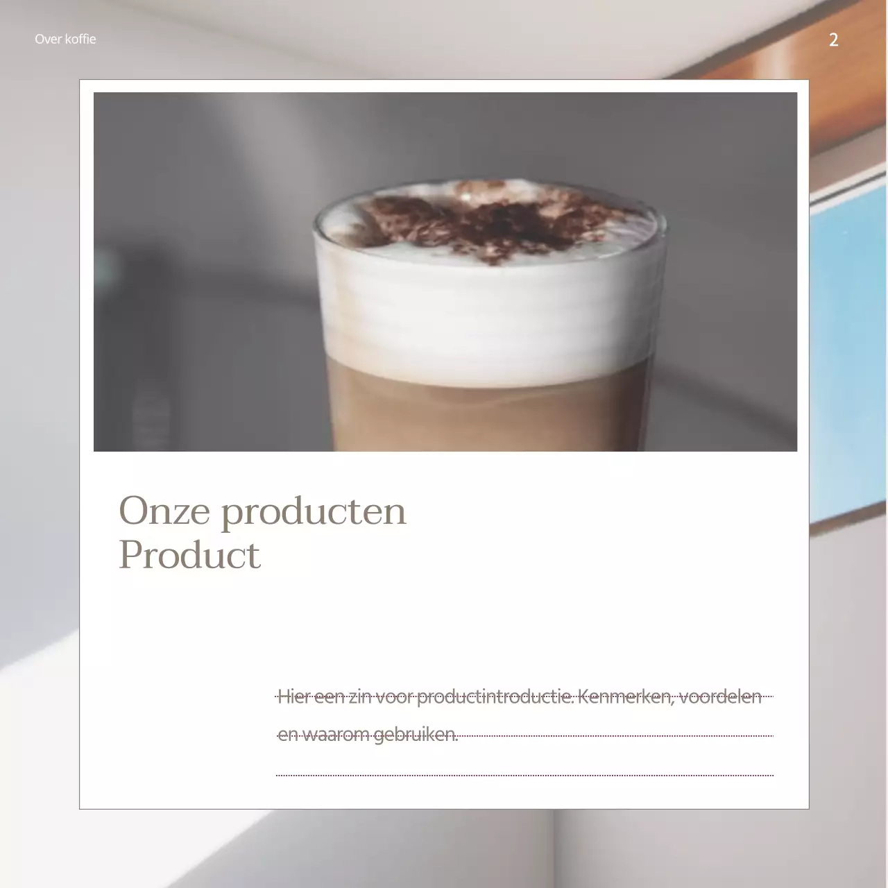 Promoot een modern cafémerk in beige en bruin