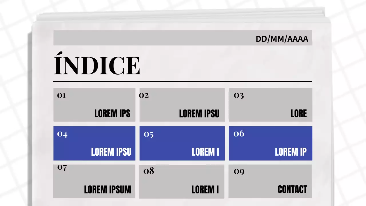 Tema de periódico clásico azul y negro Informe de empresa
