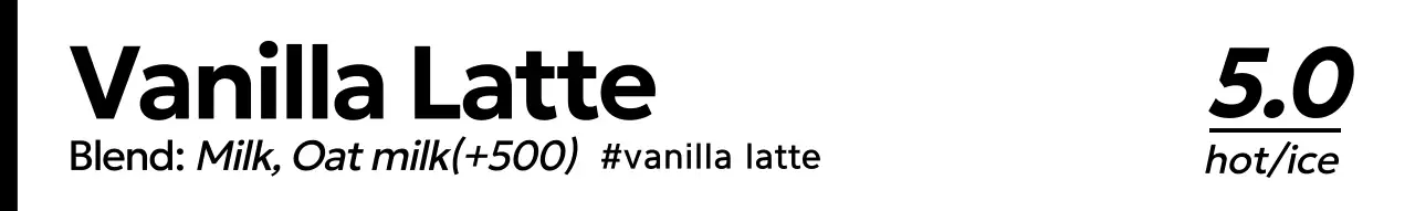 Minuman dan kopi hitam dan putih modern