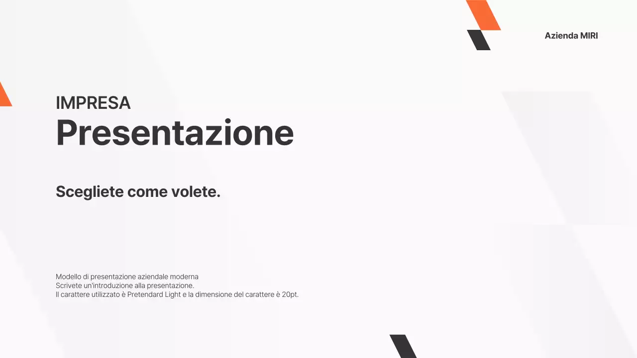 Una semplice proposta commerciale in arancione e in bianco e nero