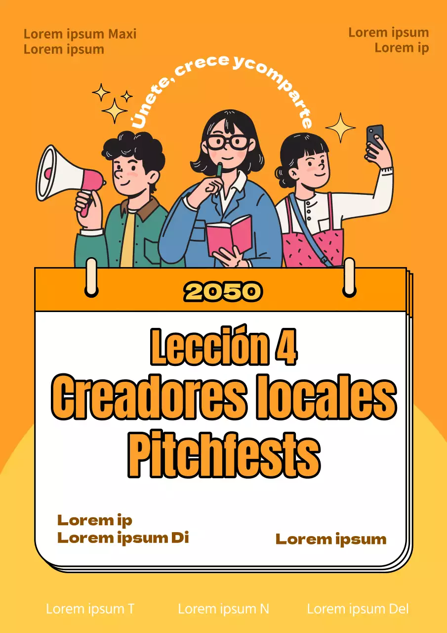Promueva una presentación kitsch en amarillo y naranja