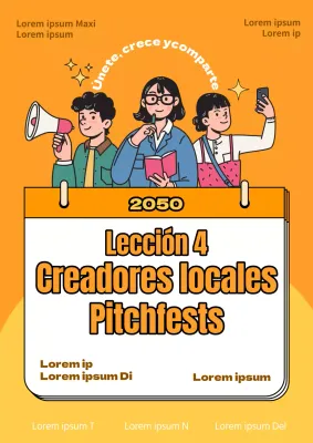 Promueva una presentación kitsch en amarillo y naranja