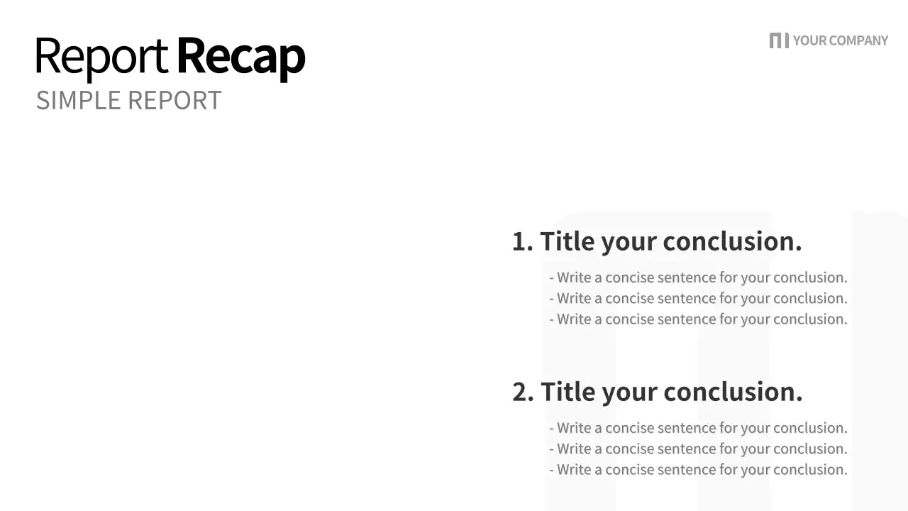 White Minimal Report Document Presentation