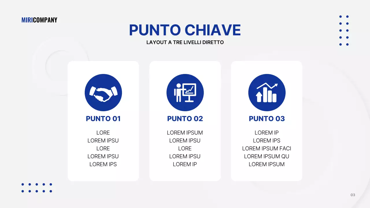 Una presentazione aziendale grigia e semplice